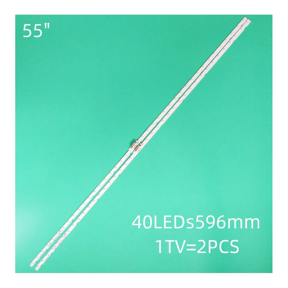 Listewki LED do Samsung UN55NU7200, UN55NU7300, UN55NU7400, UN55NU710D TV, 55-calowe paski LED do podświetlenia, liniowe