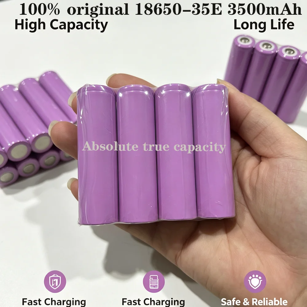 100% Original INR18650 35E 3500mAh 20A Discharge 3.7V 18650 Lithium Ion Rechargeable Battery Cell Pack For Power Bank E-Bike