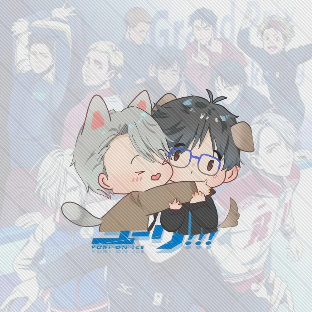 15CM Anime Yuri on Ice Cute Acrylic Stand Model Cosplay Charm Characters Ornament Accessories Goods Collection Christmas Gifts view 2