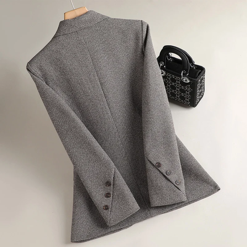 

Fashion Elegant Women Blazers Single Breasted Long Sleeved Casual Suits Jacket Office Lady Coat Spring Autumn Female Outerwear