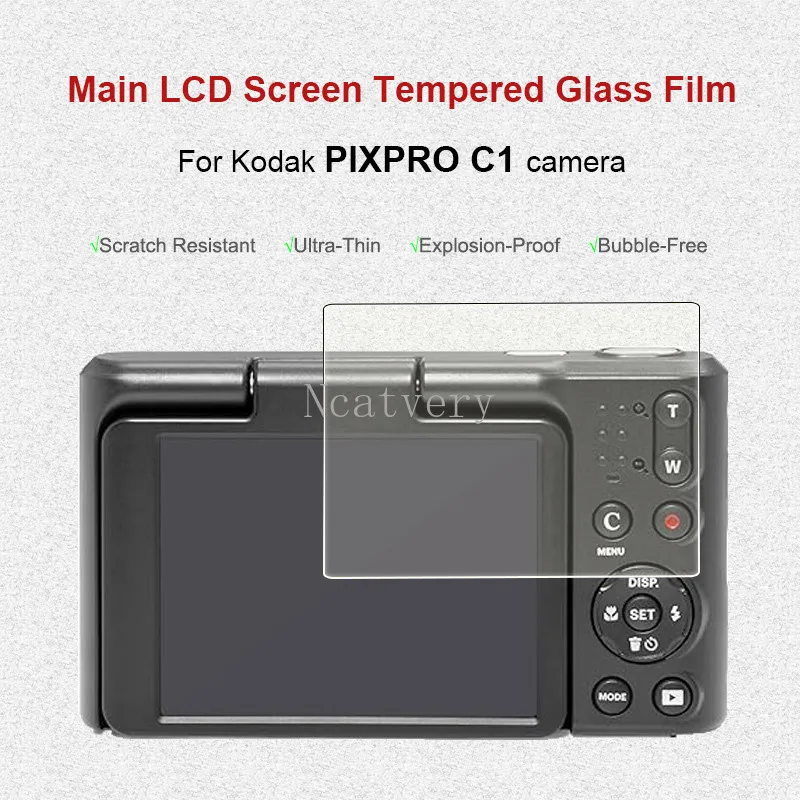 Protector de pantalla para cámara Kodak PIXPRO C1, película de vidrio templado para Kodak C1, resistente a los arañazos y a los arañazos
