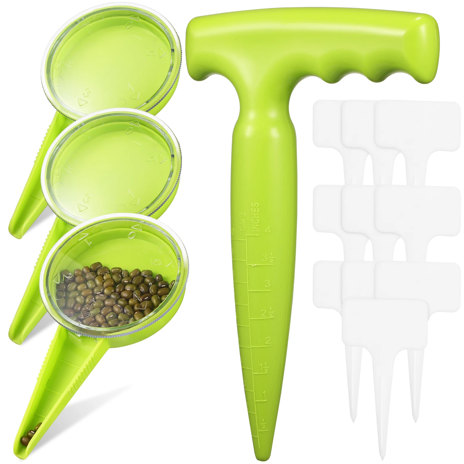 

14pcs Seed Planter Sowing Tool Garden Machine Plastic Material Ergonomic H Seed Dispenser For Garden Practical Measurement