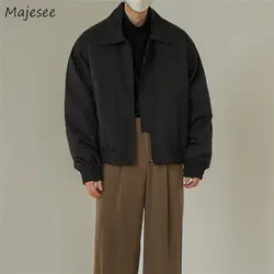 Bomber Jackets Men Fashion Spring Cropped American Trendy All-match Students Outwear Solid Casacas Para Hombre Harajuku Leisure