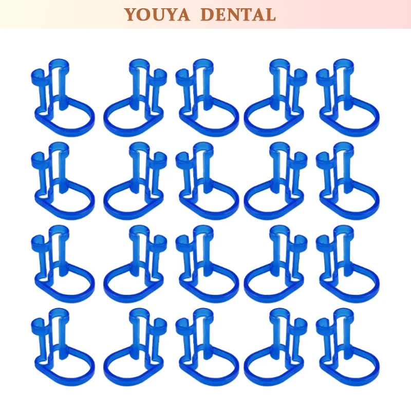 

20Pcs Orthodontic Dental Cotton Roll Clip Ortho Plastic Blue Isolator Tool Disposable Cotton Holder Dental Cotton Roll Holder