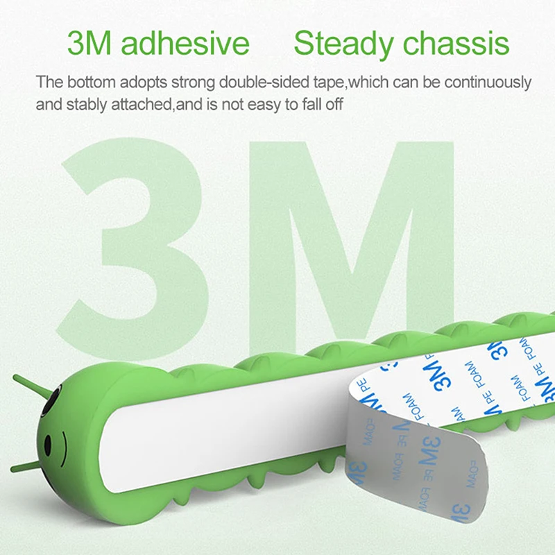 Siliconen Cartoon Rups Kabel Organizer 5-Holes Multifunctionele Cartoon Kabel Fixer Draad Manager Opslag