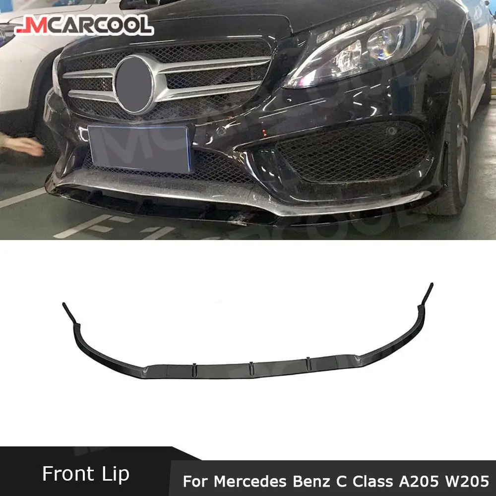 

ABS Front Bumper Lip Chin Spoiler for Mercedes Benz C Class A205 W205 C205 C63 AMG 2014-2018 Body Kit