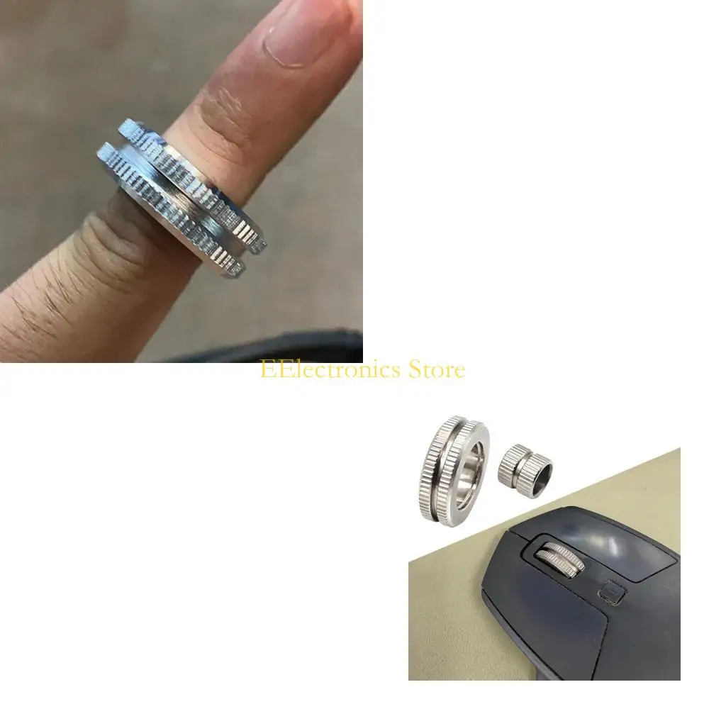 B03C Stainless Steel Scrolling Wheel Mouse Metal Scroll Wheel Aluminum For MX 2S Mouse Customizing Main/Side Wheel