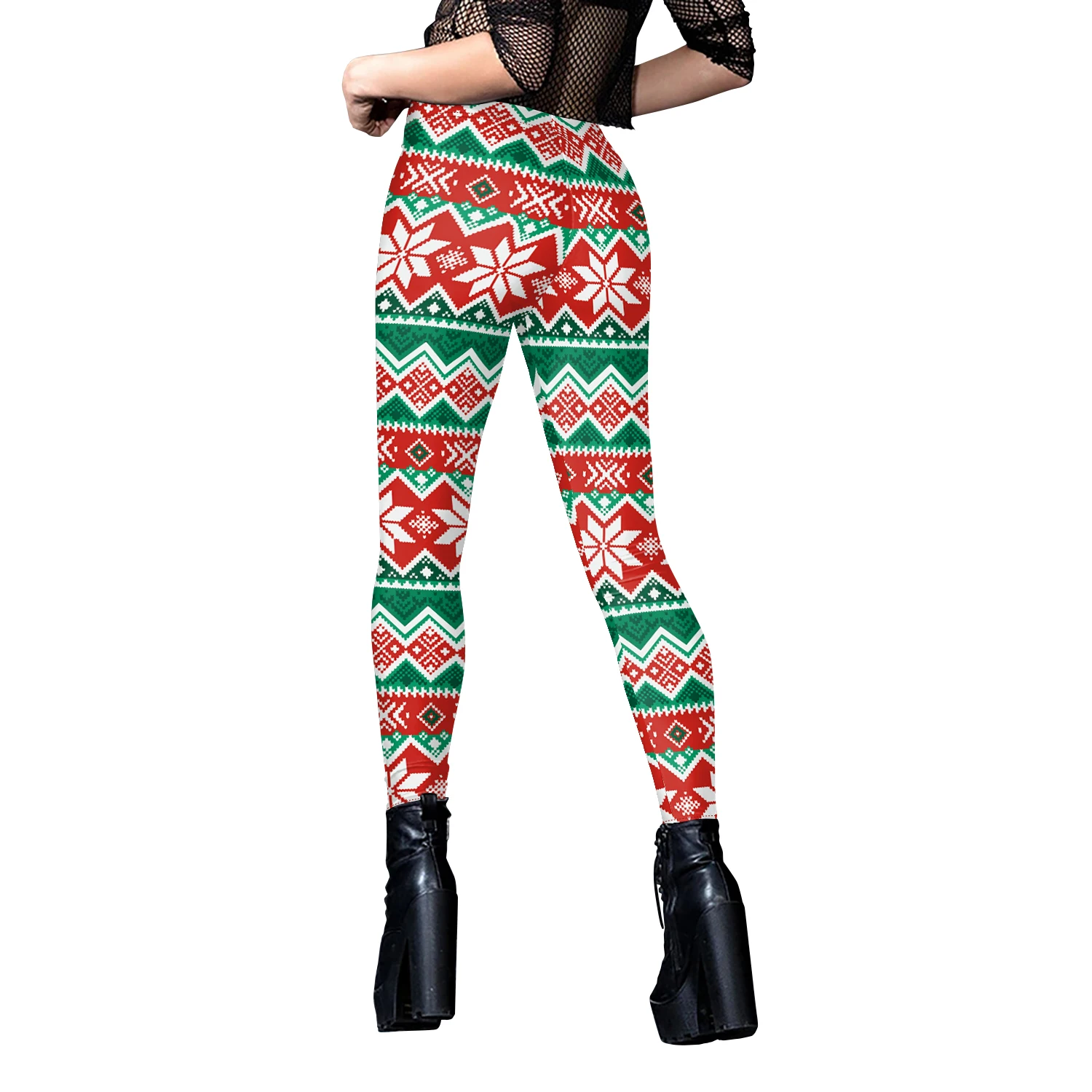 Color Cosplayer Christmas Leggings Women Fantasia Pants Vintage Leggings Party Cosplay Costume Adult Trousers Holiday Clothing