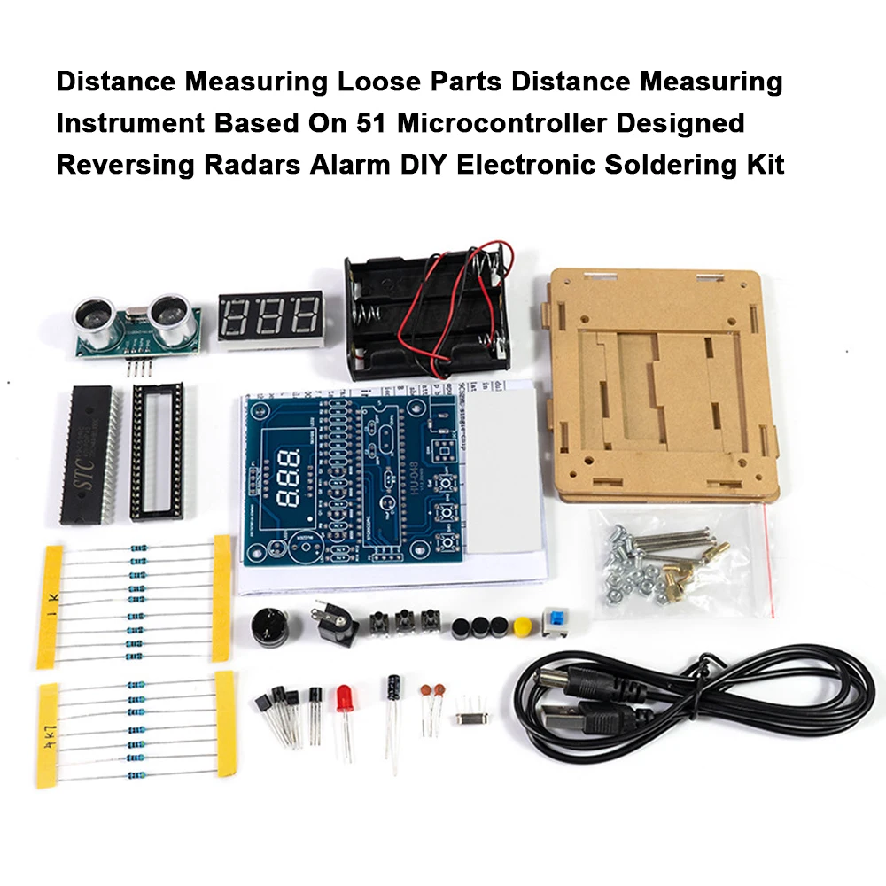 Distance Measuring Loose Parts Distance Measuring Instrument Based Reversing Radars Alarm DIY Electronic Soldering Kit