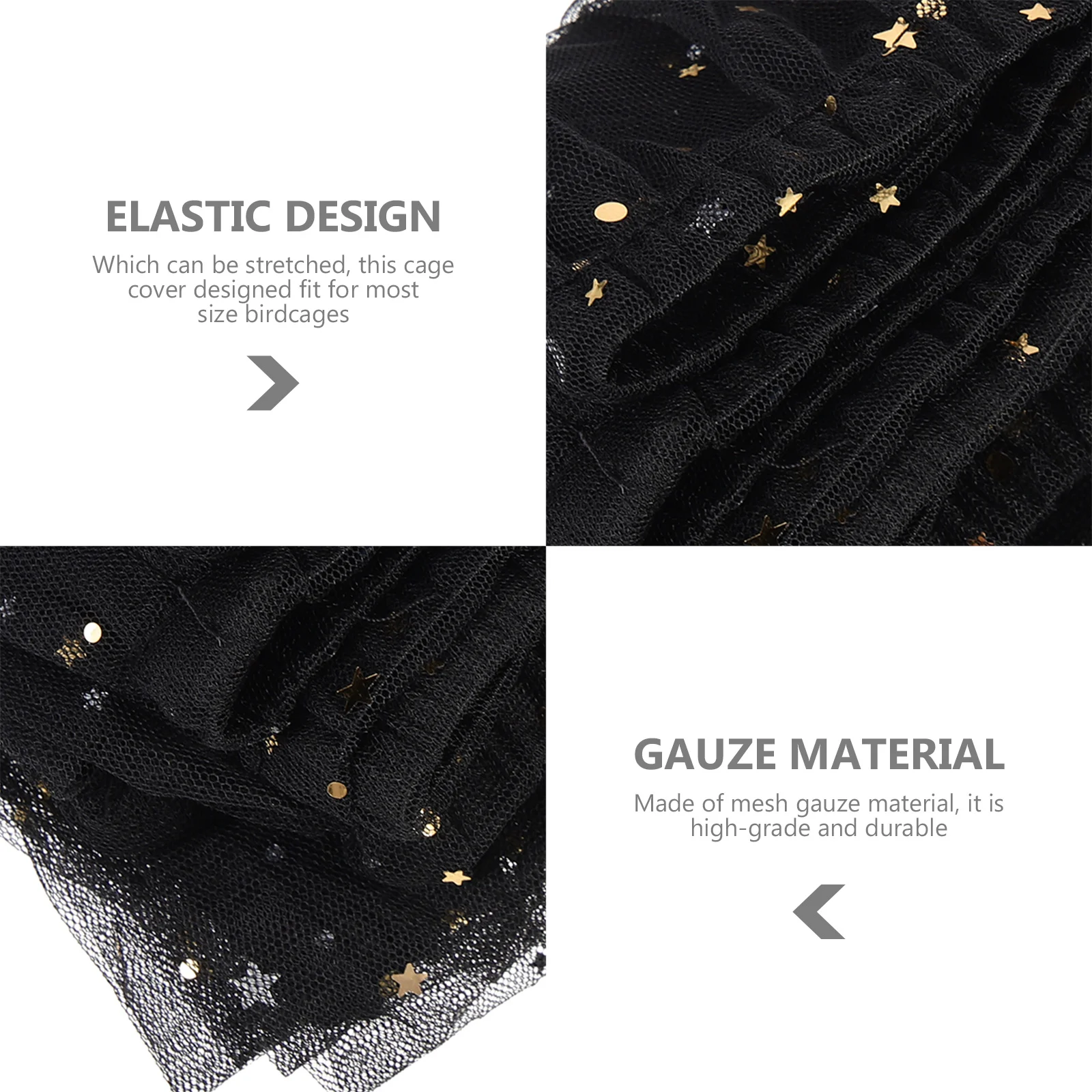 

Splash-Proof Bird Cage Cover with Elastic Resistant Netting for Parrot Cage Birdcage Covers Night Protection