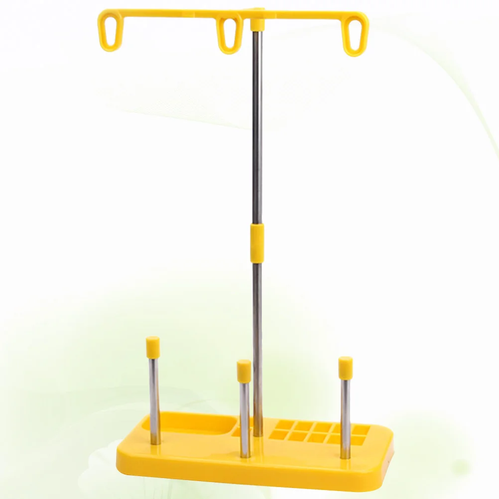 

Thread Stand for Sewing Machine 3 Spool Capacity Stable Plastic Metal Holder Organizes Threads and Bobbins Efficiently Yellow