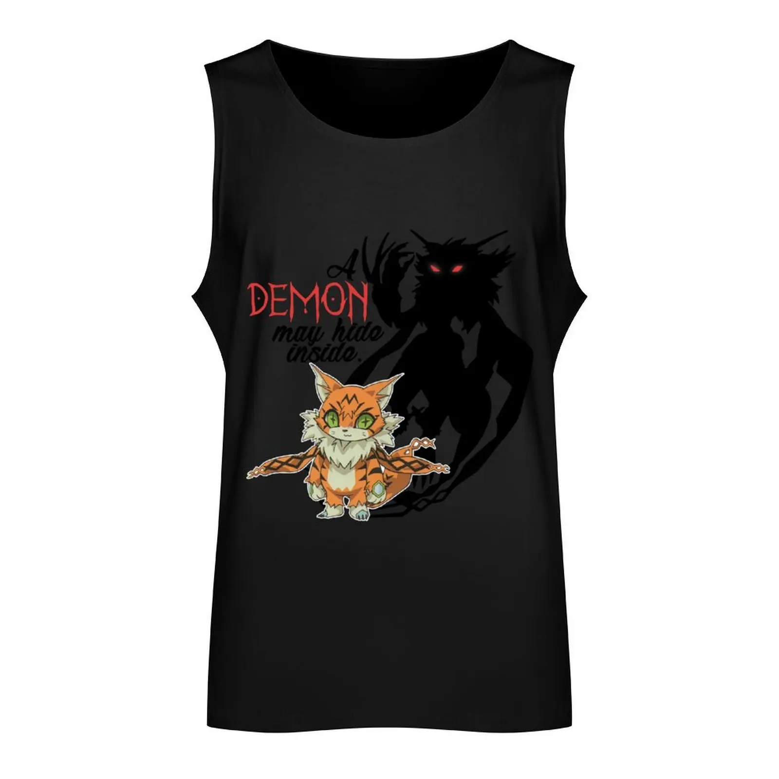 A Demon May Hide Inside Tank Top Man sleeveless shirt bodybuilding gym for men