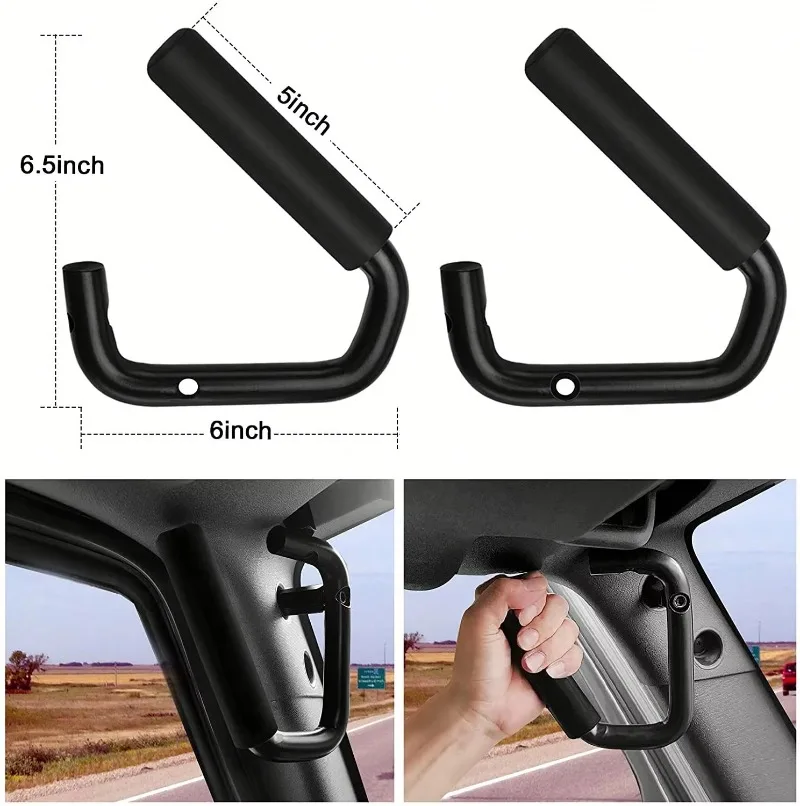 New High Quality 4x4 Accessories 2/4 Door Front and Rear Steel Grab Handle for Jeep Wrangler JK 2007-2017
