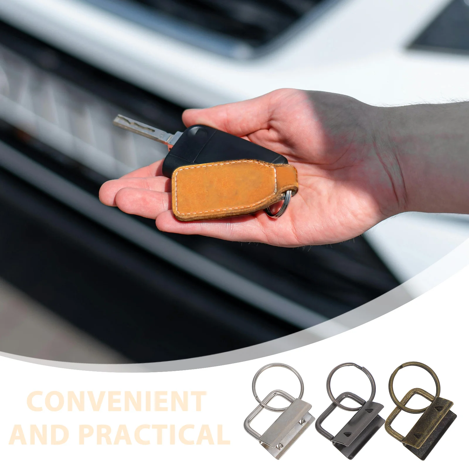 150 قطعة مشبك ذيل سلسلة مفاتيح معدنية فوب مجموعة أدوات مقاومة للصدأ مدمجة خفيفة الوزن تصميم متعدد الاستخدامات أحزمة مناسبة حقائب اليد