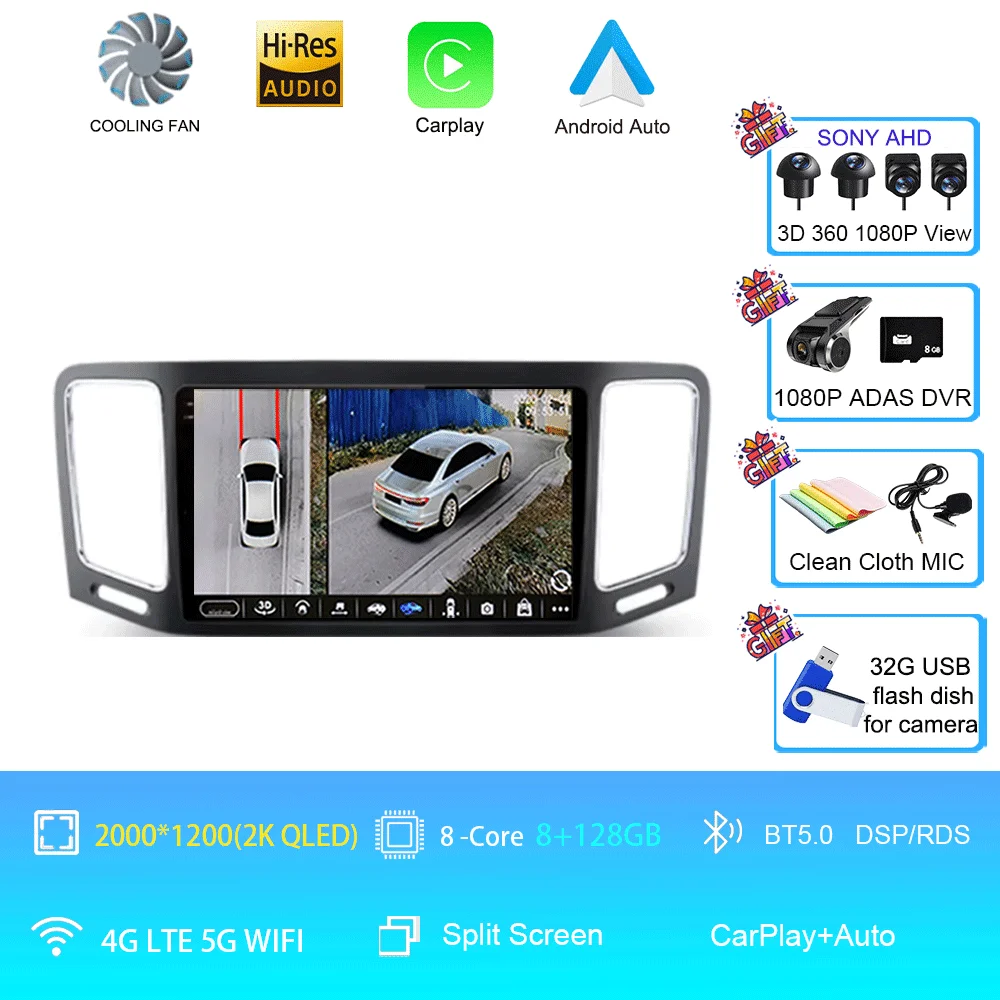 Car Radio Android Auto Stereo For Volkswagen VW Sharan SEAT Alhambra 7N 2010-2022 Multimedia Player GPS Carplay 4G BT Wifi Video image 3