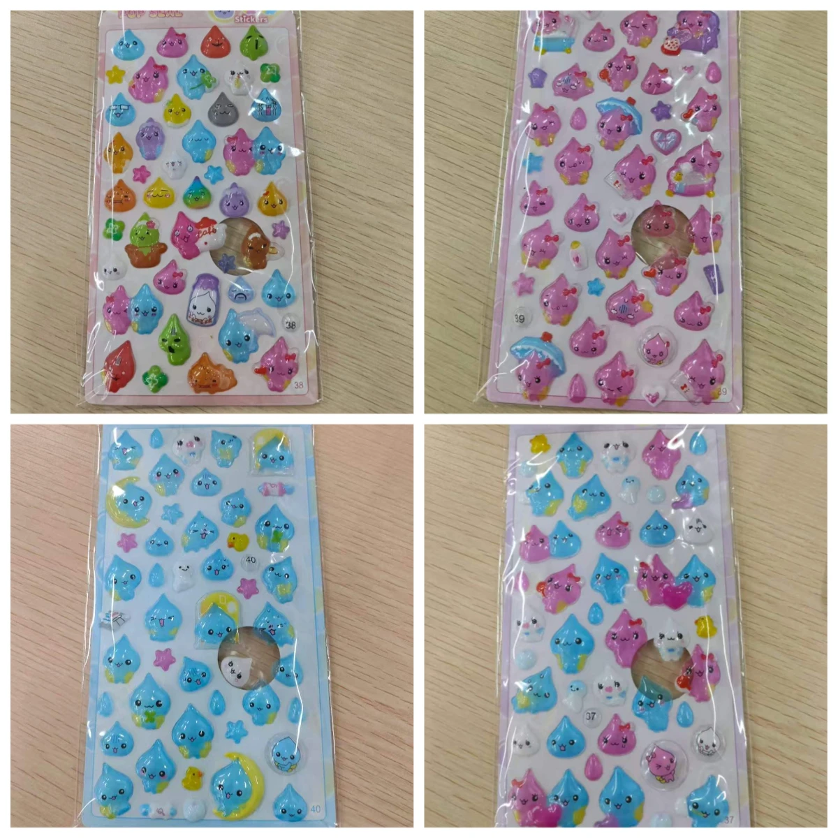 Kawaii Awawa‑chan 3D Resin Stereo Stickers Crystal Drop Glue Decal DIY Phone Case Scrapbook Journal Cartoon Decor Sticker