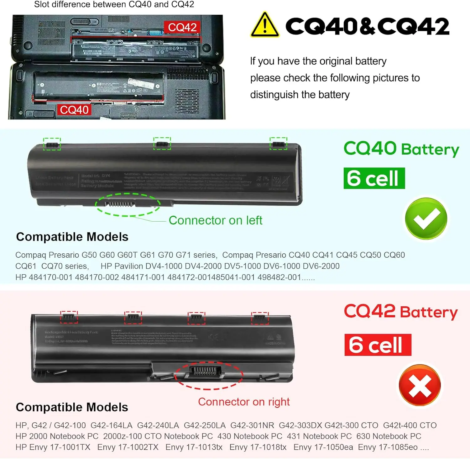 DV4 EV06 CQ40 CQ45 CQ50 CQ61 G60 G71 DV5 DV6 484170-001 Laptop Battery for HP Spare 497694-001 498482-001 484170-002 485041-001