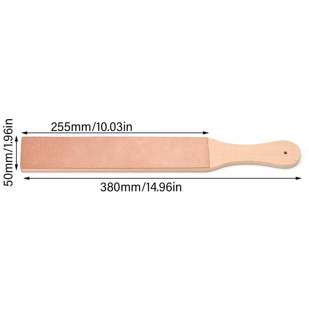 Knife Sharpener Set Wooden Handle Leather Sharpening Strop Handmade Razors Polishing Board And Polishing Wax Leather Paste view 6