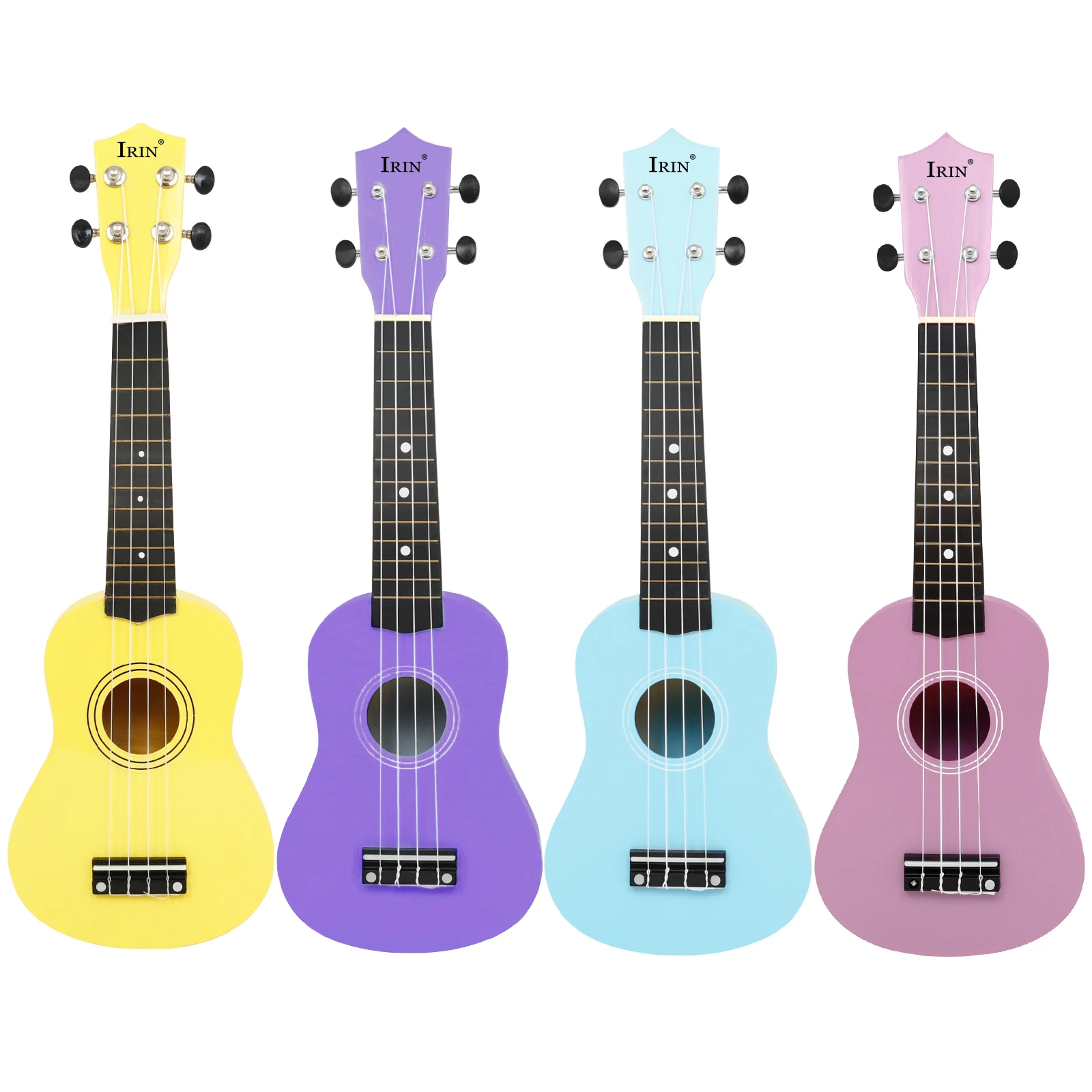 IRIN Ukulele Colour Wooden Guitar Hawaiian Guitar Children\'s Gifts Beginner Plucked String Four-string Musical Instrument