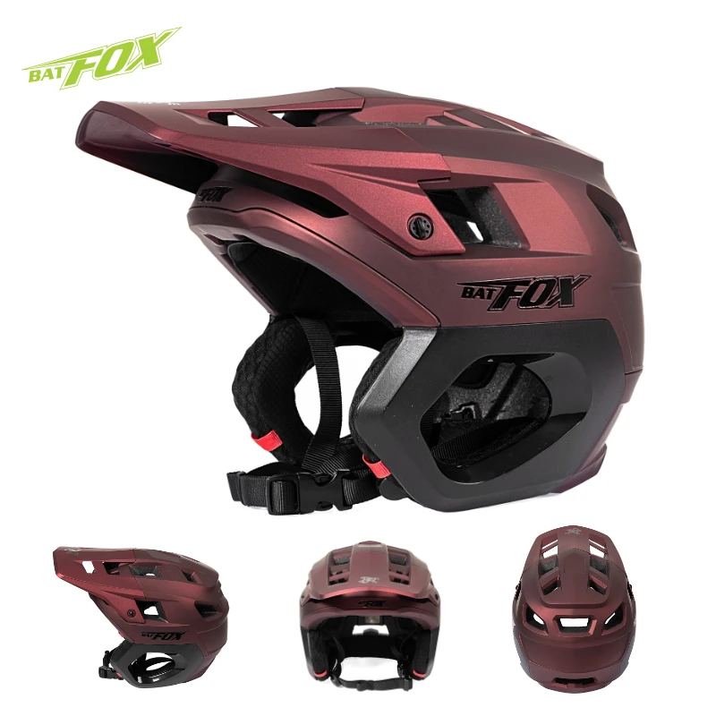 

BATFOX Unisex Protection Ear Mountain Bike Riding Helmet Mountain Bicycle Downhill Head Protection Equipment casco bicicleta mtb