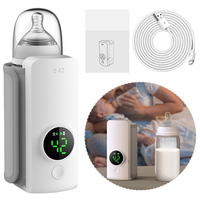 Baby Milk Bottle Warmer 6000mAh Rechargeable Cordless Thermostat Warmer USB Heating Intelligent Warm Milk Tool 37-55 6-Gears