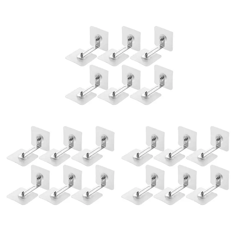 

Крепления для мебели TFORU, настенные анкеры, анкеры для мебели с защитой от опрокидывания, без сверления, клейкие настенные анкеры для мебели для детей, 18 шт.