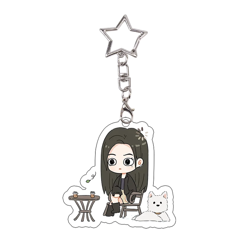 Friendly Rivalry Acrylic Keychain Kdrama Cute Pixel Art Keyrings Bag Charm Pendant Jung Soo-bin Dog Decor Diy Fans Gift