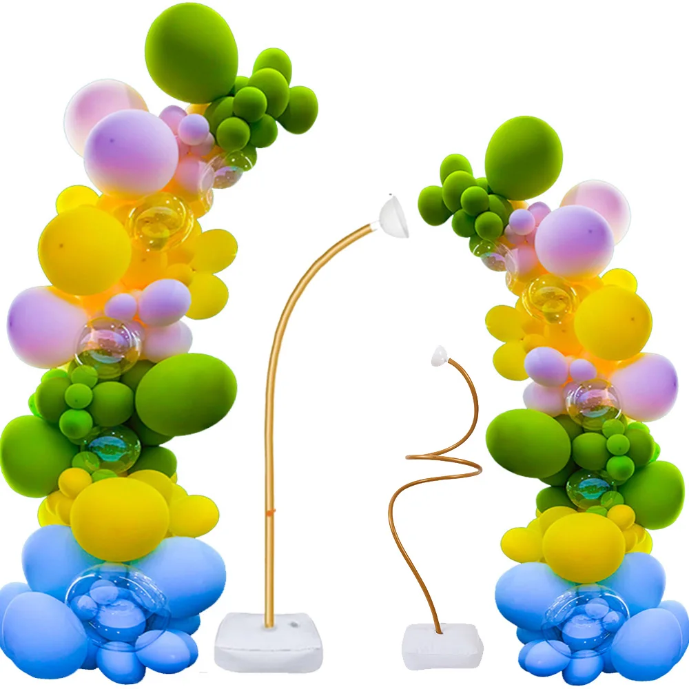 

Подставка для арки воздушных шаров 9,35 футов и 6 футов, комплект для арки воздушных шаров свободной изгиба с основанием для украшения свадьбы, дня рождения, детского душа