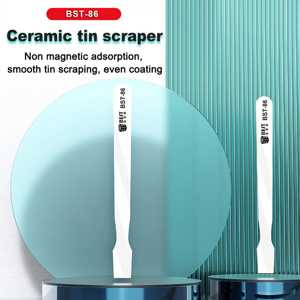 BST-86 Ceramic Tin Scraper Solder Paste Scraping Knife Anti-static Non Magnetic Wear-resistant For BGA Stencil Reballing Prying