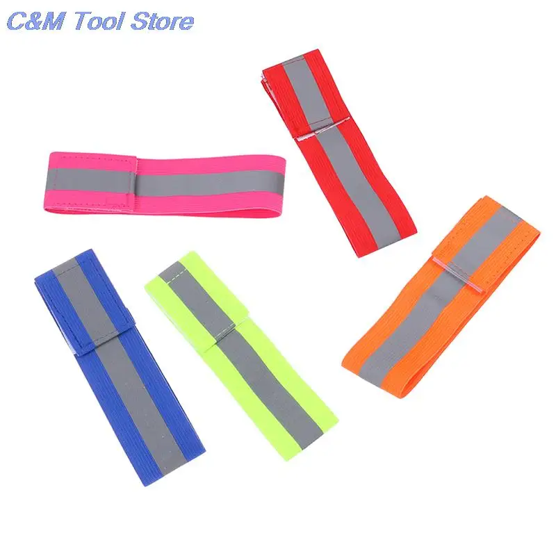 Reflective Bands Elasticated Armband Wristband Ankle Leg Straps Safety Reflector Tape Straps For Night Jogging Walking Biking