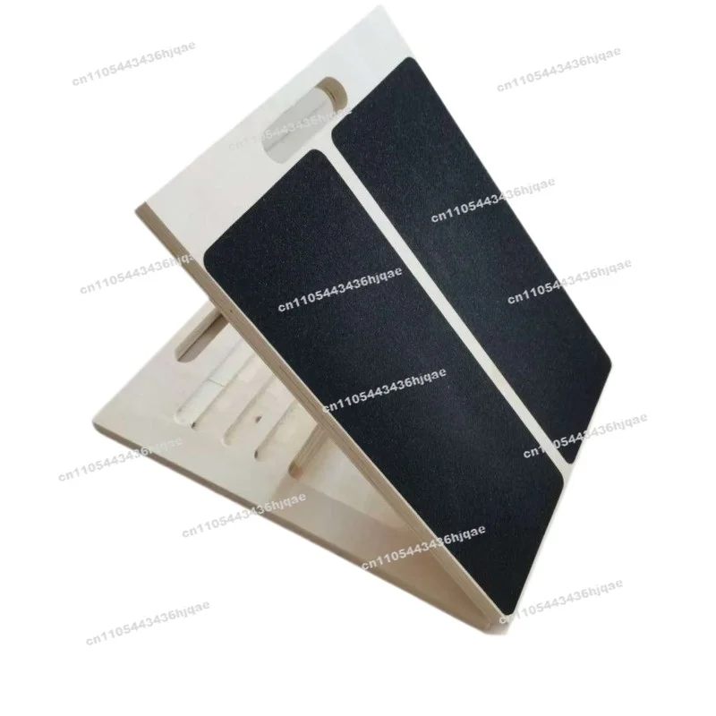 Wooden Stretch Board Self-adhesive Non-slip Emery Adjustable Tilt Training Board Fitness Aids Solid Wood Stretcher