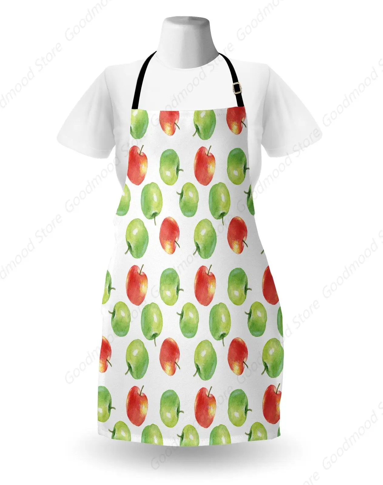 Pineapple Apron, Ripe Pineapple Pattern Delicious Nutrient Vegetarian Vegan Illustration, Unisex Kitchen Bib Apron