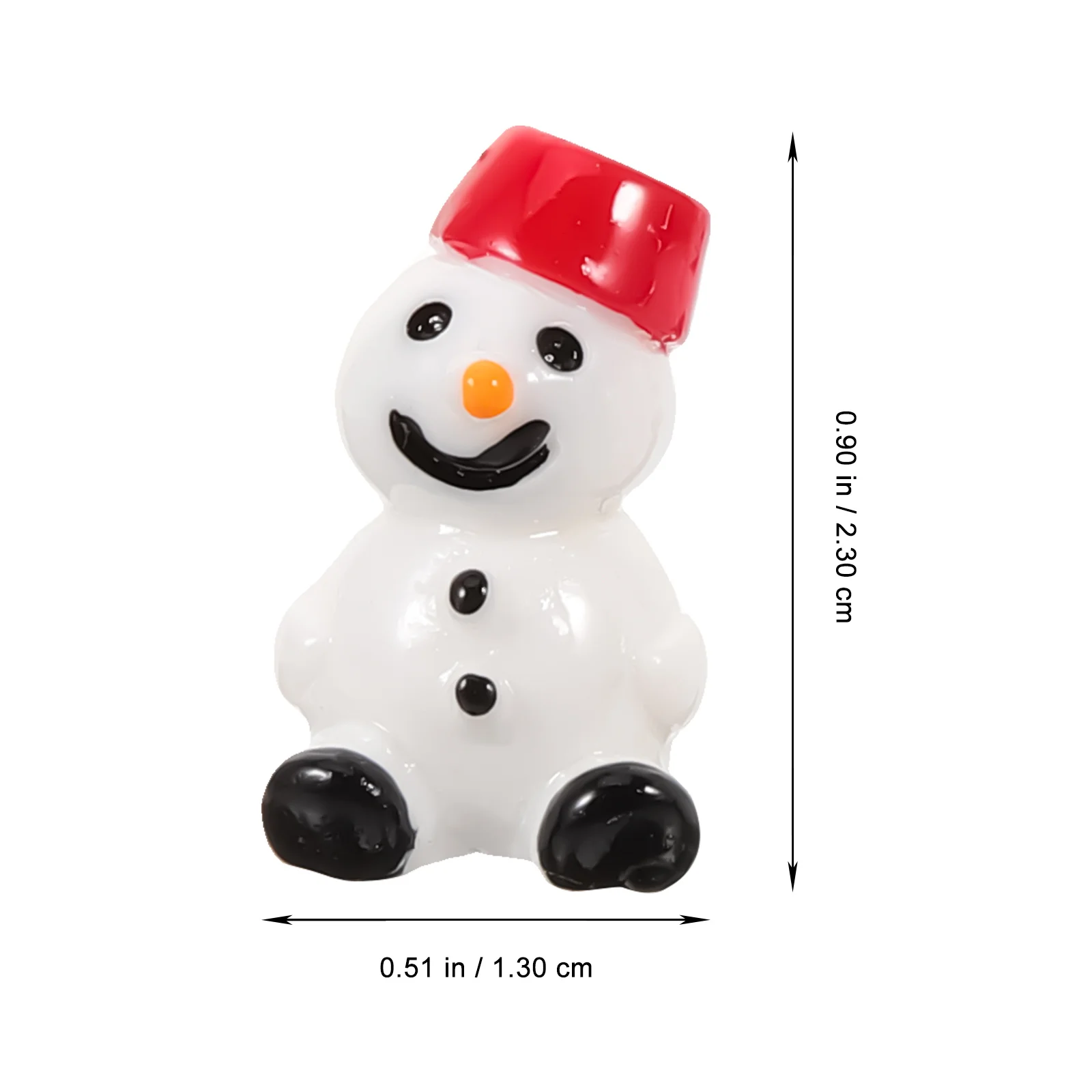 

10Pcs Mini Christmas Snowman Ornaments Resin Pendant Charms Holiday Decorations Miniature Christmas Miniatures