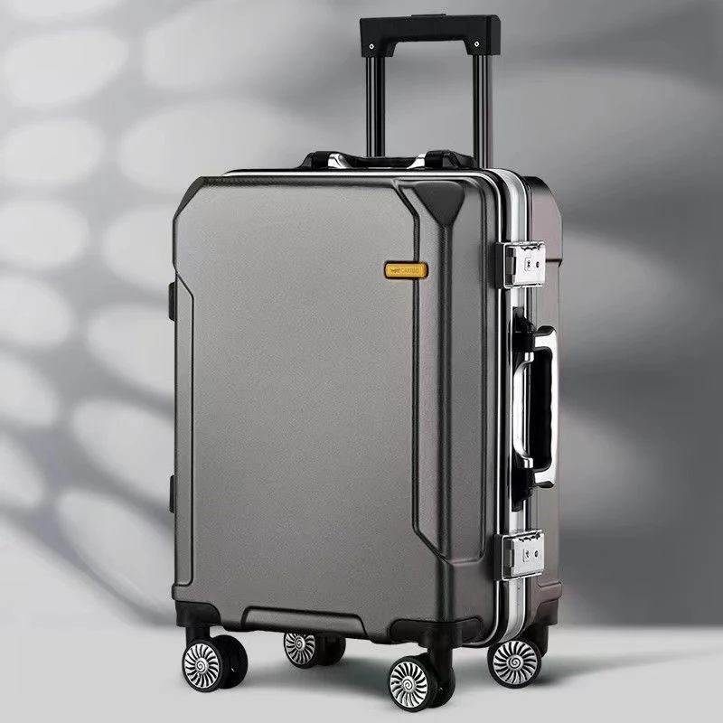 Round the World Aluminum frame unsound wear resistant wheel moving charge large capacity travel suitcase G