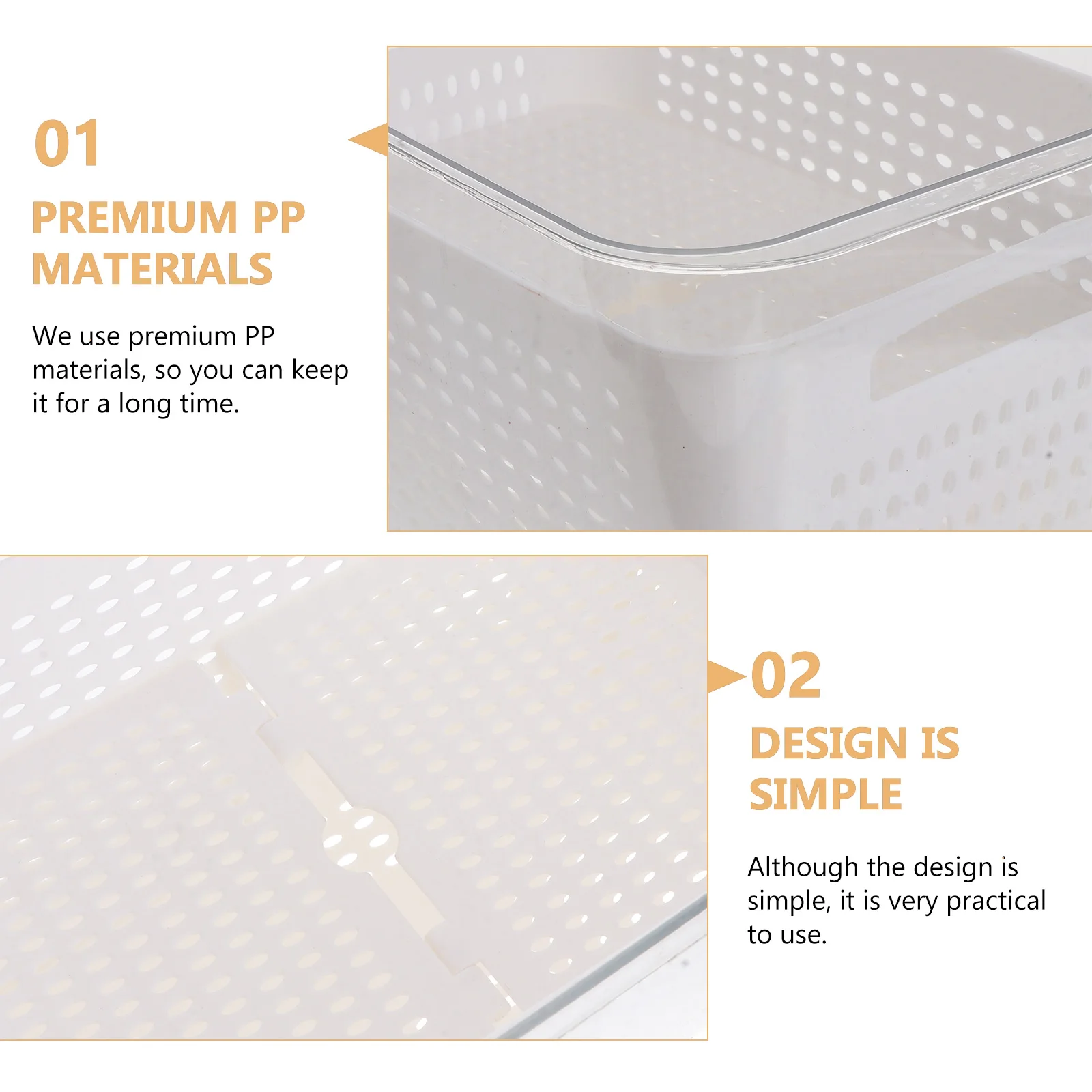 

1pc Multifunctional Draining Basket Vegetable Fruit Washer Double Layer Storage Container Kitchen Strainer Pp Material Space