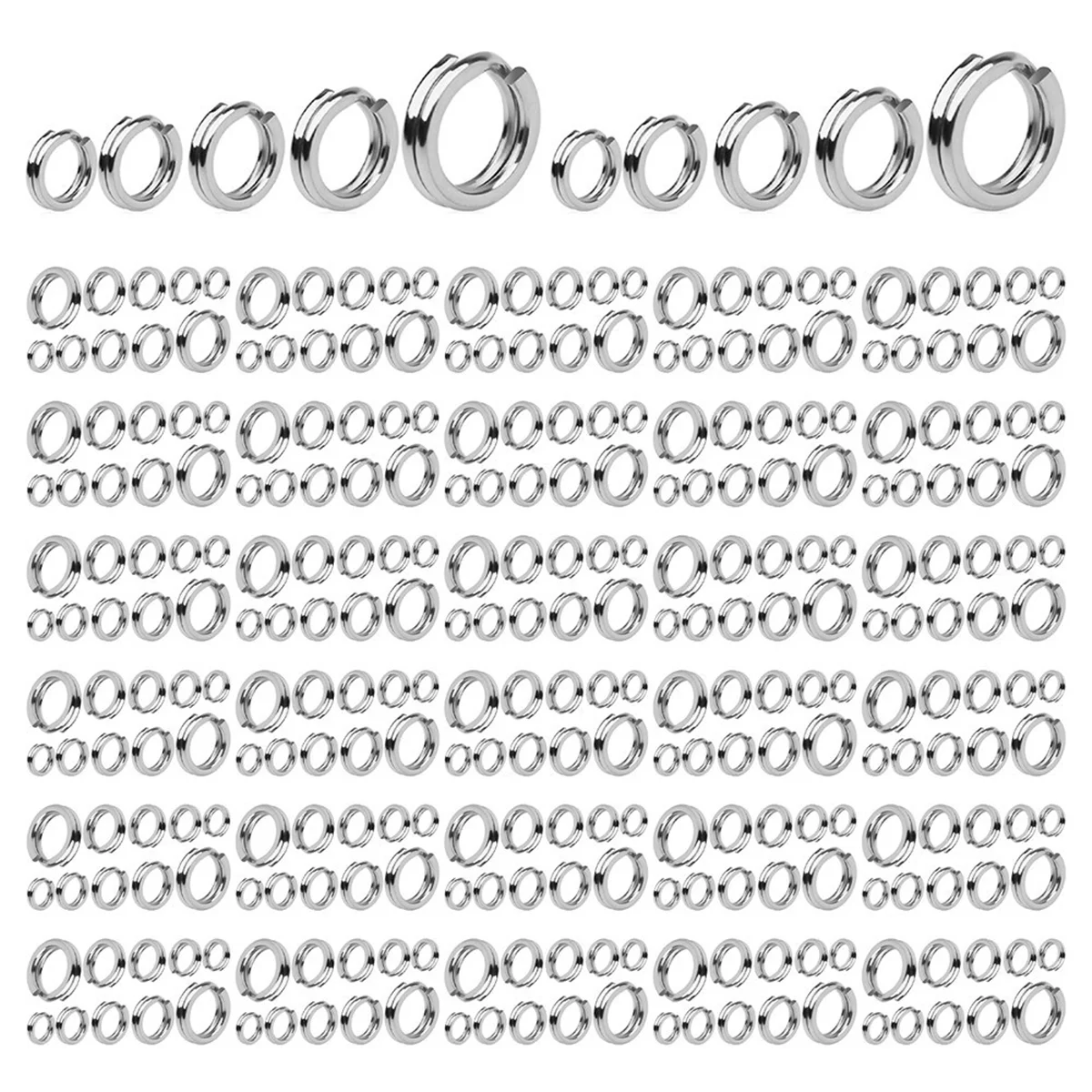 500Pcs Stainless Steel Fishing Split Rings,Fishing Heavy Duty Lure Rings