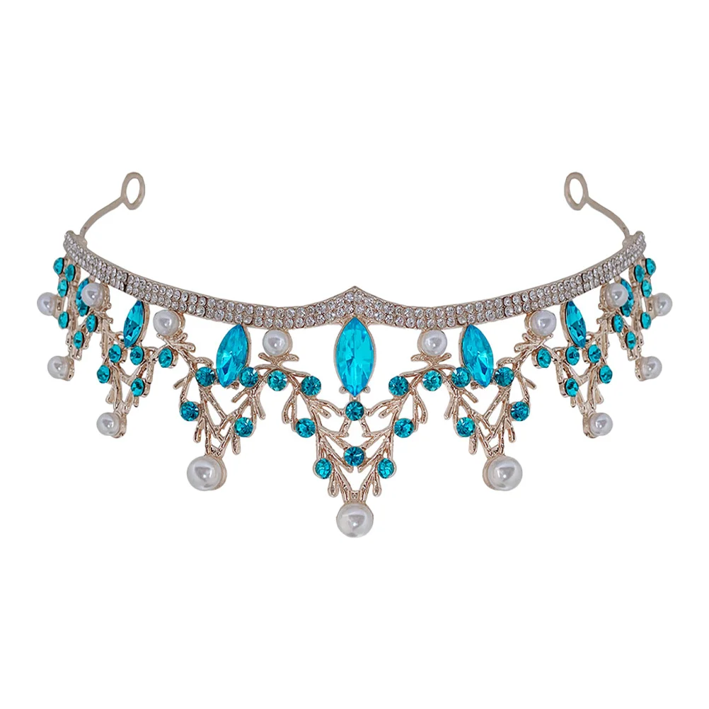 

Crown Rhinestone Tiara For Women Bridal Wedding Party Birthday Pageant Cosplay Accessories Headpiece Hair