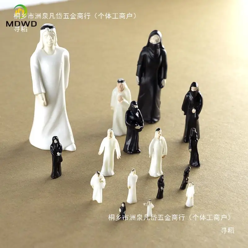 

Mideast Miniature Arab People Model figure Scale 1:50 1:75 Figures For Building Sand Table Scene Materials Diorama Kits 10Pcs