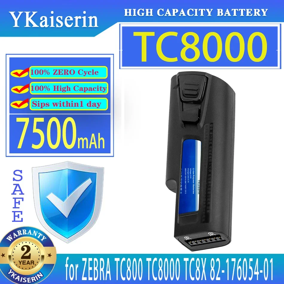 

Аккумулятор YKaiserin 7500 мАч для ZEBRA TC800 TC8000 TC8X 82- 176054 -01 Батерия