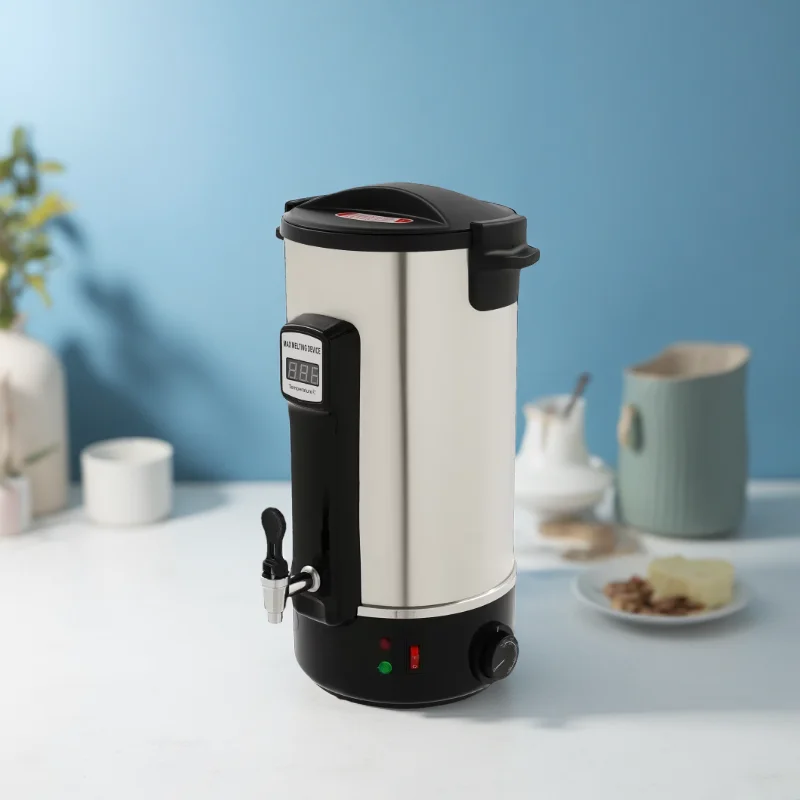Máquina Eléctrica para Derretir Cera de 10.8L y 1100W con Boquilla para Verter, para Hacer Velas de Soja, Parafina y Cera de Coco