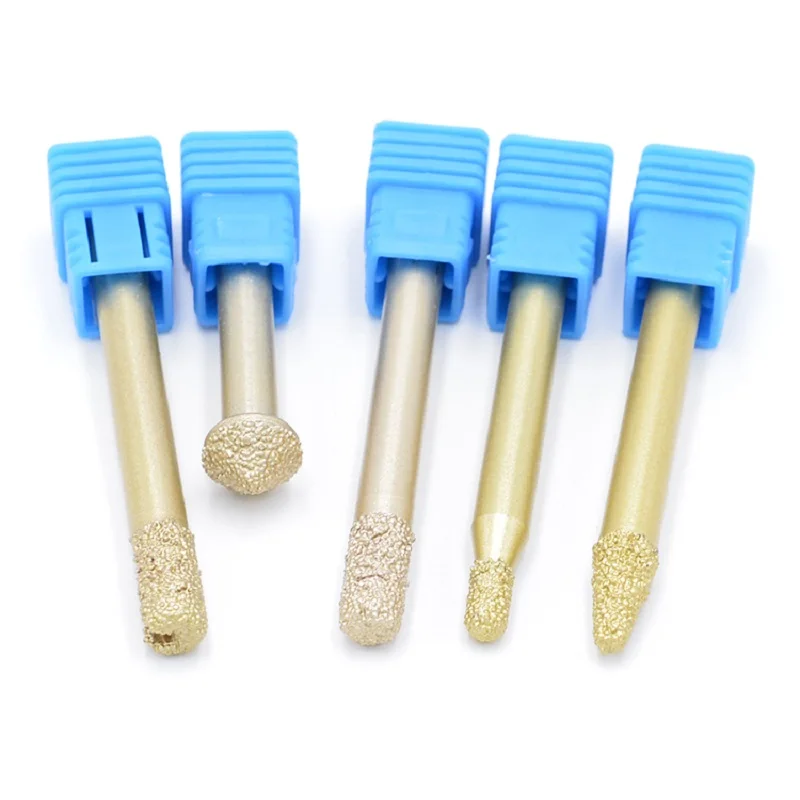 6/8/10mm Granite Diamond Engraving Machine Tool stone engraving bits marble carving tools CNC 3d Relief Roughing Milling
