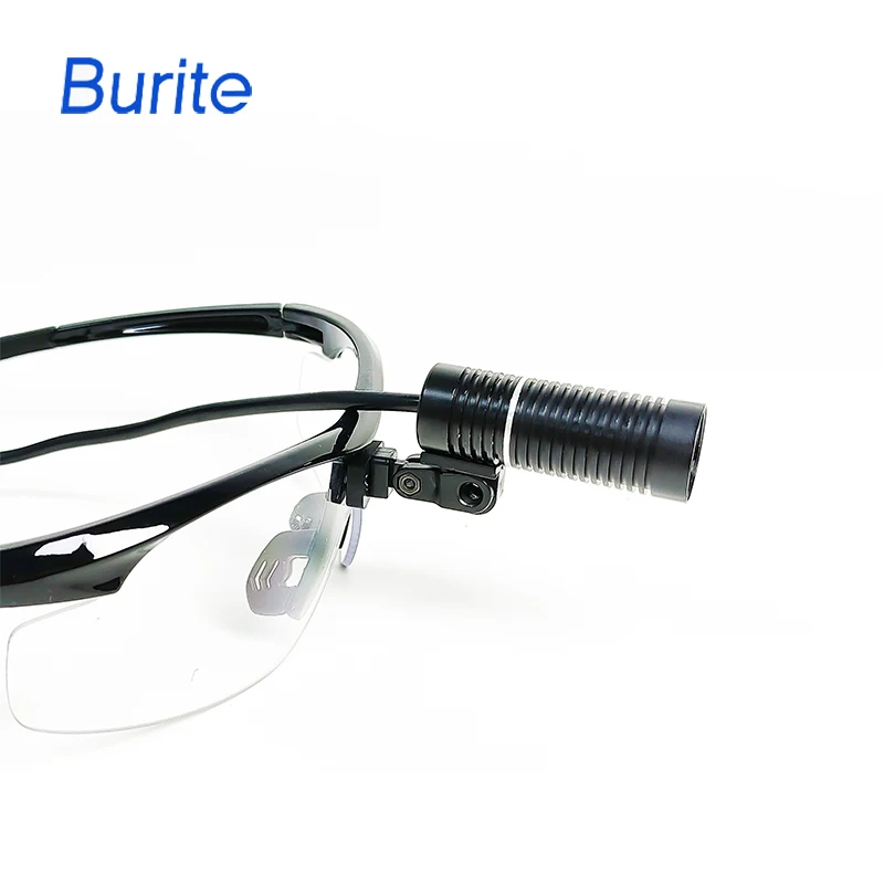 Burite  3W LED Head Light Loupes Surgical Headlamp Dentist Headlight Rechargeable Adjustable Lamp Medical Surgery with Battery