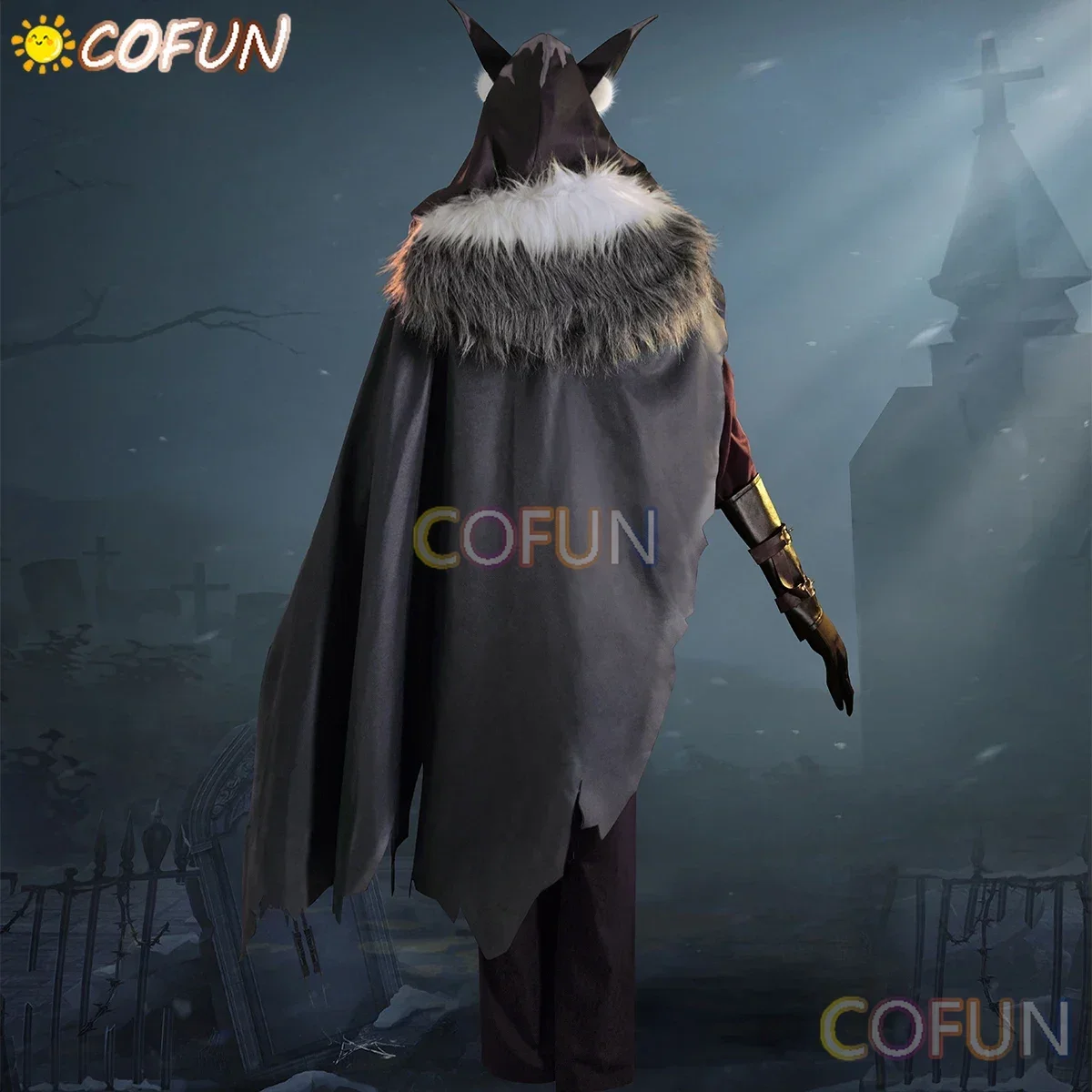 COFUN Game Identity V Ithaqua Cosplay Costume Fashion Game Suit Handsome Uniform Cloak Halloween Party Outfit For Men New