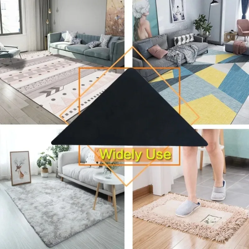 4PCS Nano PU Self-adhesive Carpet Anti-slip Triangular Carpet Patch Household Floor Mat Fixed Patch Washable and Reusable