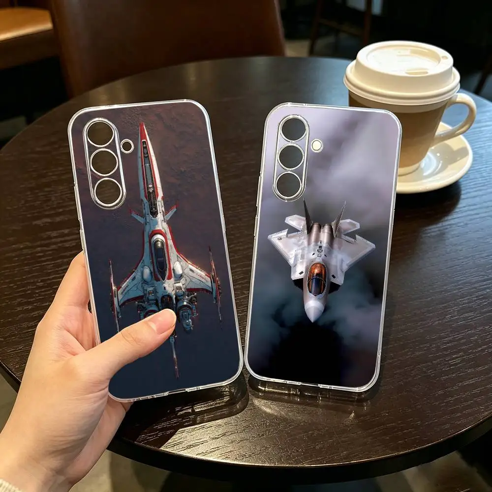 Funda de teléfono Cool Aircraft Robotech Macross para SamsungA10,12,20,21S,30,31,40,50,51,52,70,71, funda transparente