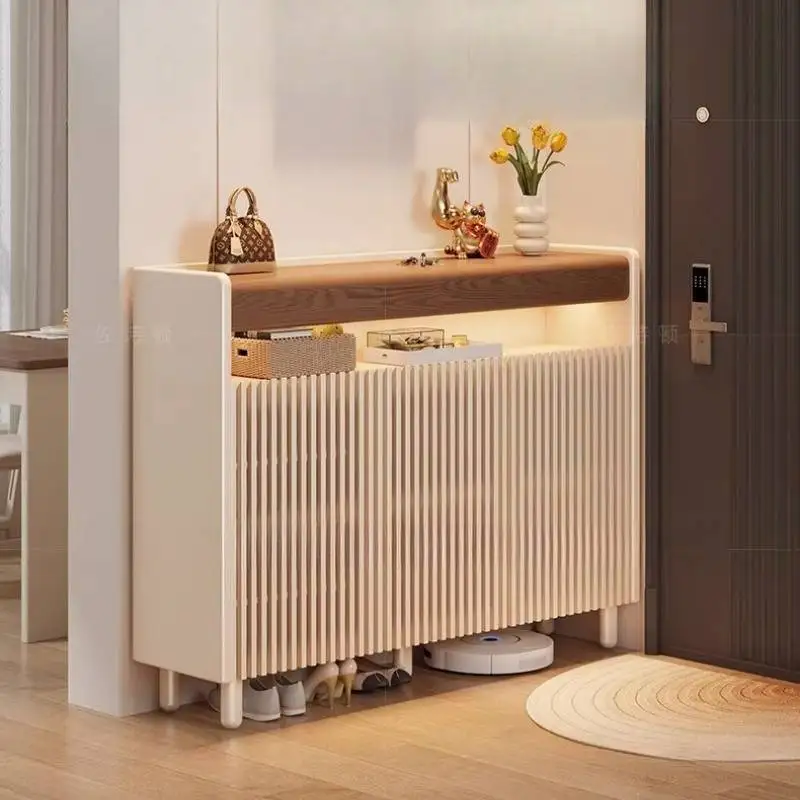 

Storage Wooden Shoe Cabinet Entryway Accessories Entrance Corner Shoe Rack Corridor Organizer Zapateras Organizadores Furniture