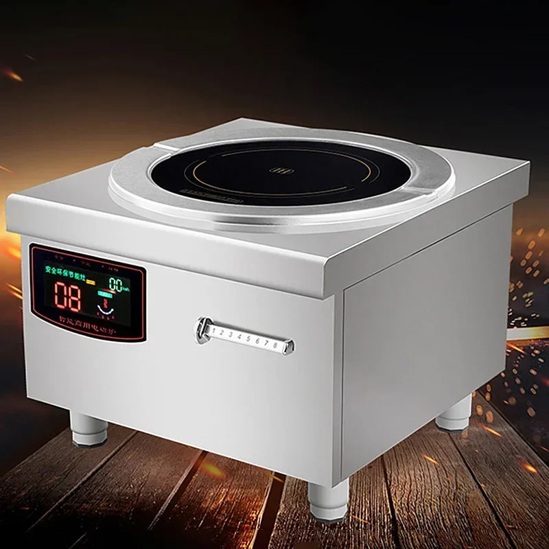 Commercial Induction Cooker 8000w/220v Flat Soup Cooker High Power Commercial Mutton Soup Stewed Meat Induction Cooker