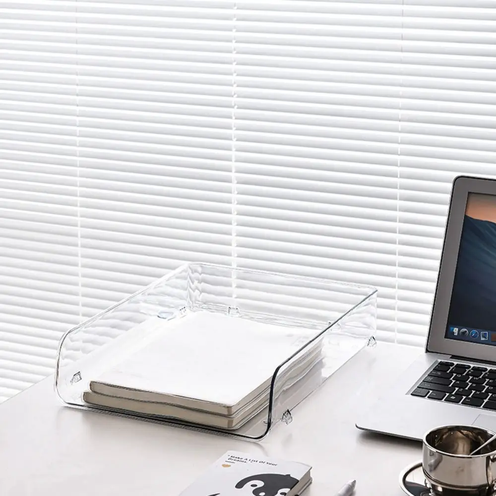 Simple Desktop Organizer A4 File Storage Tray File Organizer Book Shelf Stackable File Rack INS Style Minimalism Magazine