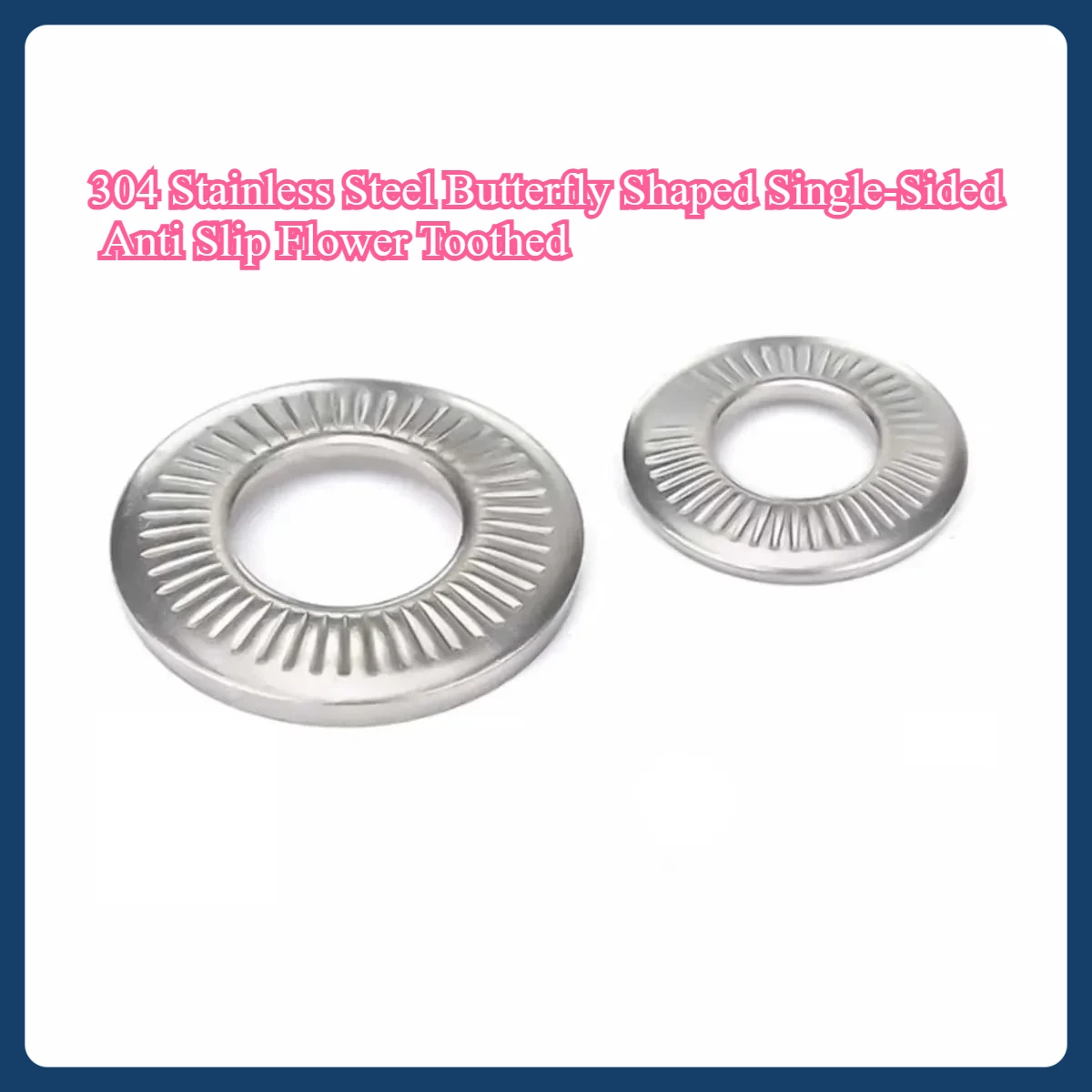 

304 Stainless Steel Butterfly Shaped Single-Sided Anti Slip Flower Toothed Washer M3M4M5M6M8