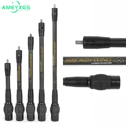 Archery 6/8/10/12 Inch Compound Bow Stabilizer Rod 3K Carbon Fibre Shock Absorber Side Rod Damping Bow Adapter Stabilizer Bar